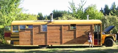 School bus used as first Holy Lamb Organics location