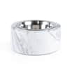 Fiammetta V Italian Marble Pet Bowl with Stainless Steel Insert image