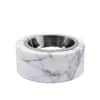 Fiammetta V Italian Marble Pet Bowl with Stainless Steel Insert image