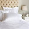 Eva White Silk Duvet Cover image