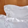 Eva White Silk Duvet Cover image