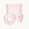 Silk Travel Neck Pillow - Pink & Ivory Stripe image