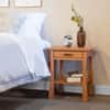 Contemporary Craftsman 1-Drawer Open Shelf Nightstand image