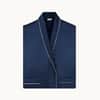 Woman's Silk Dressing Gown - Navy image