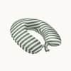 New Silk Travel Neck Pillow - Green & Ivory Stripe image