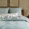 Cambria Embroidered Organic Linen Duvet Cover image
