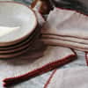 Olivos Embroidered Organic Linen Napkins image