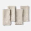 Verbena Embroidered Organic Linen Napkins, Set of 4 image