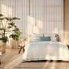 Rippled Stripe Organic Duvet Cover image