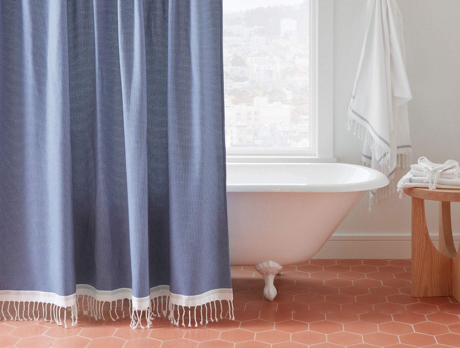 Coyuchi Mediterranean Shower Curtain - Thumbnail 2