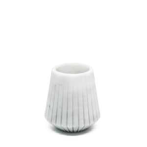 Fiammetta V Italian Marble Luni Bedside Vase