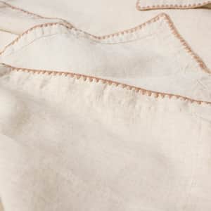 Olivos Embroidered Organic Linen Napkins