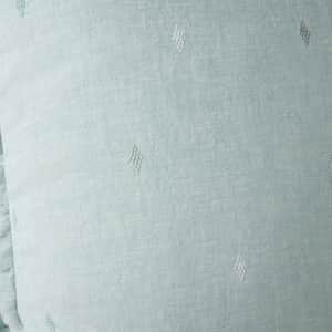 Cambria Embroidered Organic Linen Decorative Throw Pillow Cover