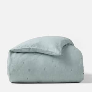 Cambria Embroidered Organic Linen Duvet Cover