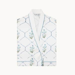 Forget Me Not Silk Dressing Gown