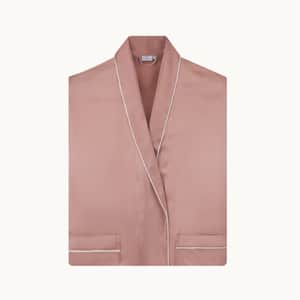 Woman's Silk Dressing Gown - Woodrose