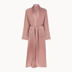 Woman's Silk Dressing Gown - Woodrose