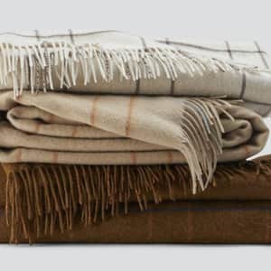 Pinstripe Plaid Throw