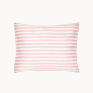 Silk Travel Pillow - Pink & Ivory Stripe