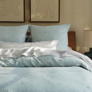 Cambria Embroidered Organic Linen Sham