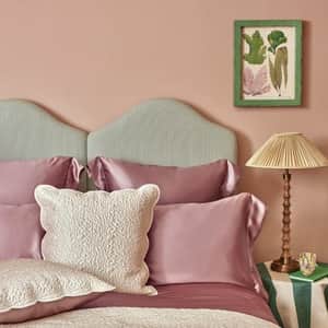 Vintage Pink Silk Fitted Sheet