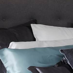 Windsor Silk Decorative Pillow - Charcoal