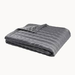 Windsor Silk Coverlet - Charcoal
