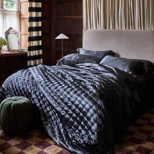 Charcoal Silk Fitted Sheet