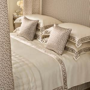 Fern Silk Piped Decorative Cushion Cover