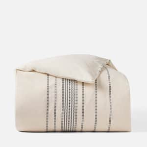Rippled Stripe Organic Duvet Cover