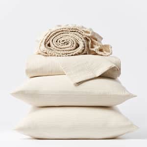 Organic Crinkled Percale Sheet Set