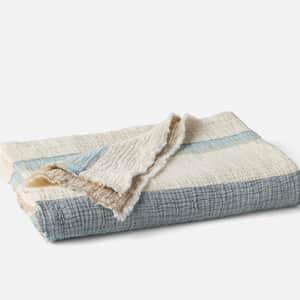Topanga Organic Matelasse Striped Throw