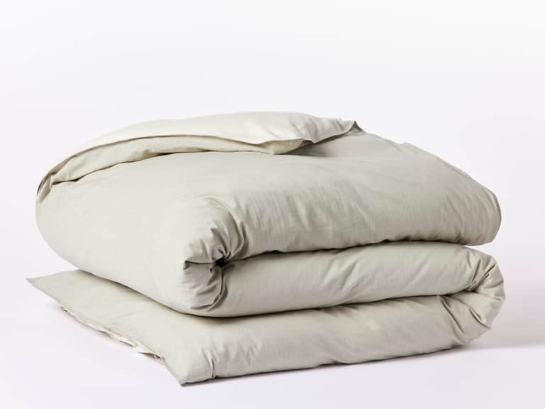 Coyuchi Organic Cotton Crinkled Percale Duvet Cover