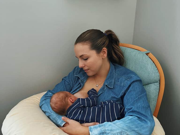 Naturepedic Nursing Pillow with Waterproof Cover image