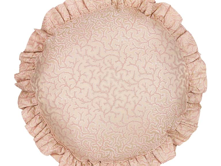Gingerlily Silk Coral Fern Decorative Pillow