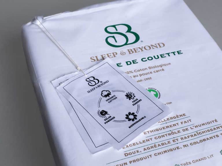 Sleep and Beyond Organic Cotton Percale Duvet Cover Set image