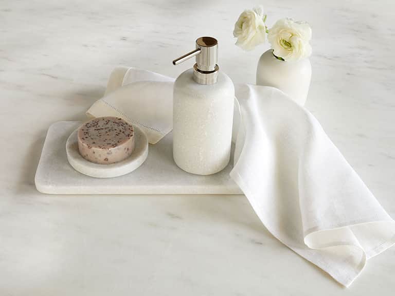 Velina Marble Waste Basket image