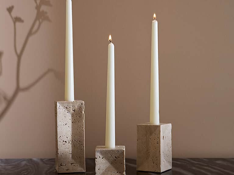 Travertino Candle Holders image