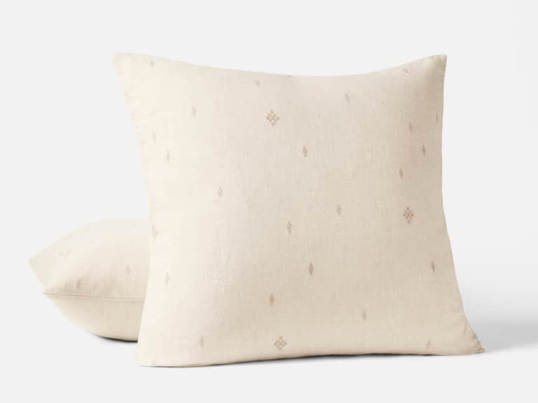 Cambria Embroidered Organic Linen Sham image