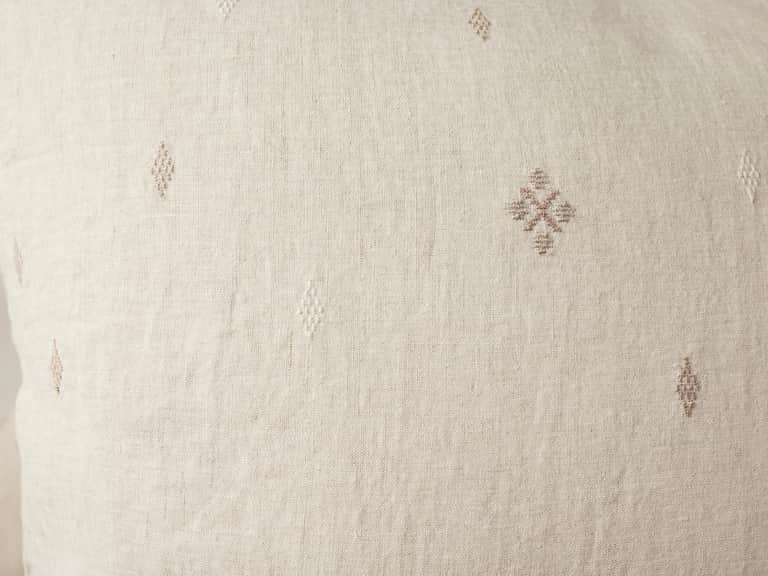 Cambria Embroidered Organic Linen Sham image