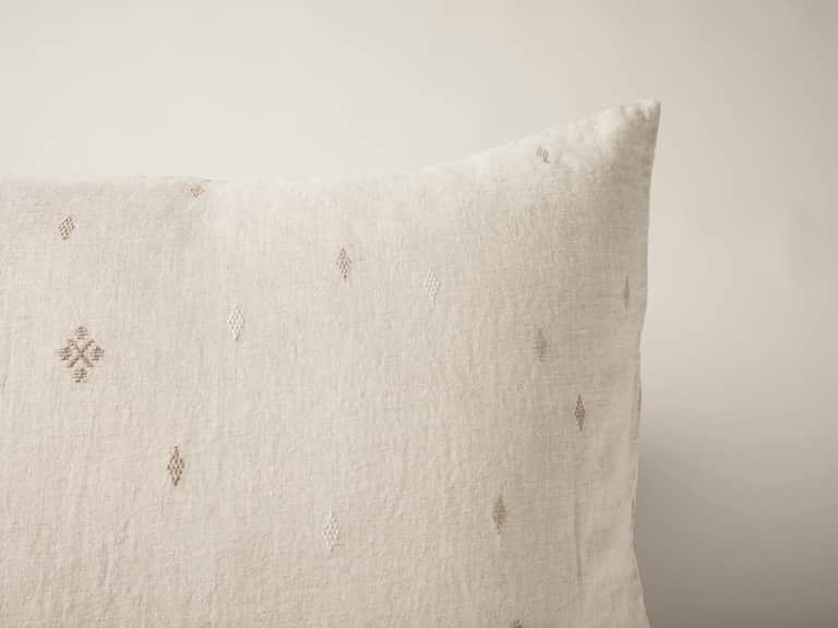 Cambria Embroidered Organic Linen Sham image