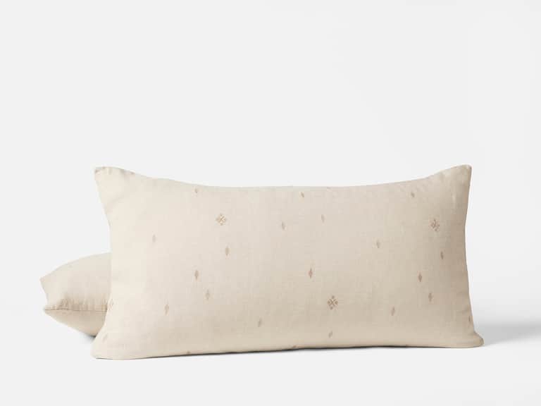 Cambria Embroidered Organic Linen Sham image