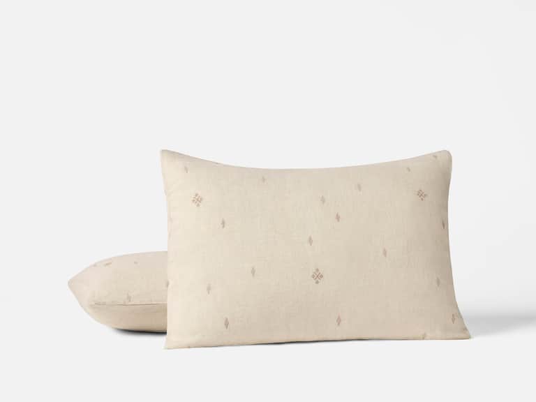 Cambria Embroidered Organic Linen Sham image