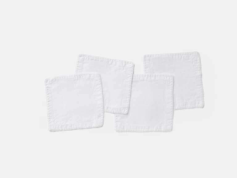Olivos Embroidered Organic Linen Napkins image