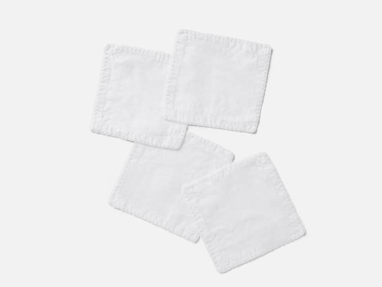 Olivos Embroidered Organic Linen Napkins image