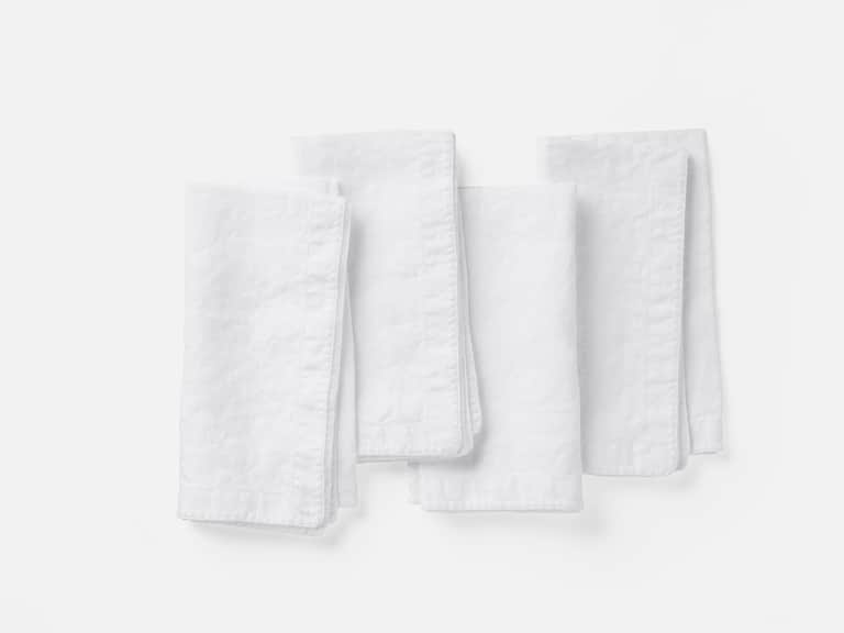 Olivos Embroidered Organic Linen Napkins image