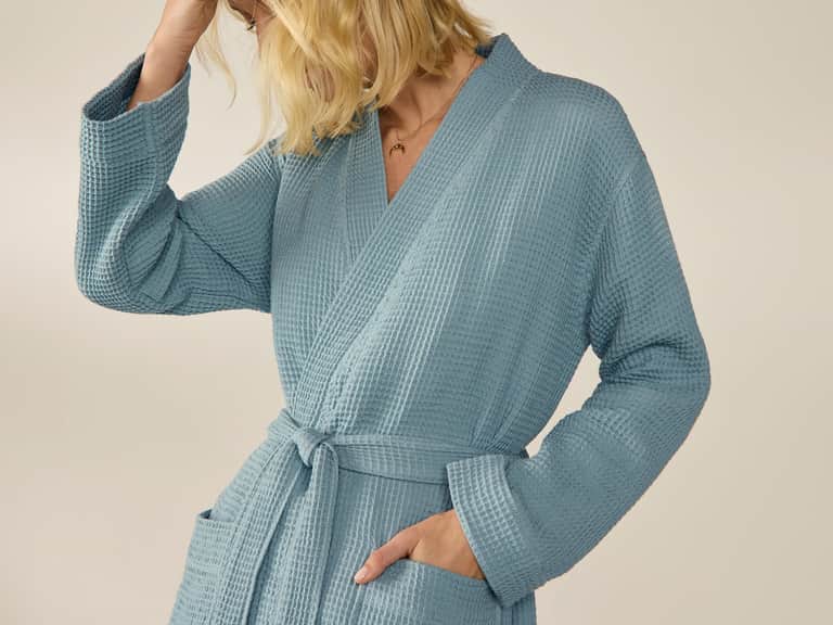 Unisex Organic Waffle Robe image