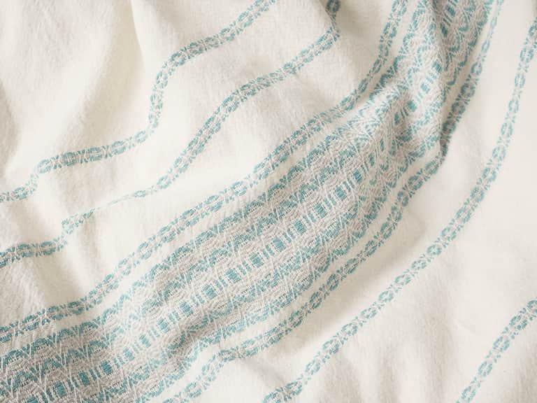 Rippled Stripe Organic Duvet Cover image