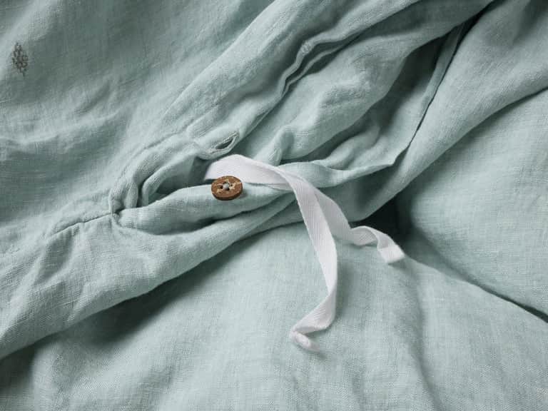 Cambria Embroidered Organic Linen Duvet Cover image