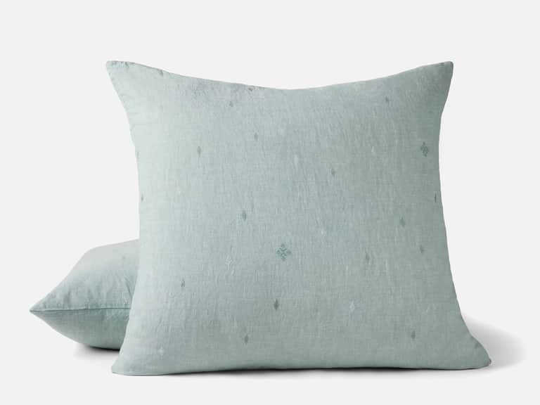 Cambria Embroidered Organic Linen Sham image
